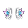 Wholesale 925 Sterling Silver Heart Shape Insects Butterfly Bee Electroplated Women's Earrings