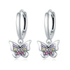 Wholesale 925 Sterling Silver Heart Shape Insects Butterfly Bee Electroplated Women's Earrings