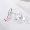 Wholesale 925 Sterling Silver Heart Shape Insects Butterfly Bee Electroplated Women's Earrings
