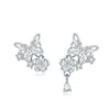 Wholesale 925 Sterling Silver Heart Shape Insects Butterfly Bee Electroplated Women's Earrings