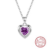 Wholesale Sterling Silver Heart Shape Pendant Necklace With O Shaped Chain Electroplated For Women