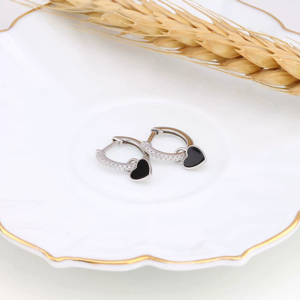 Wholesale 925 Sterling Silver Heart Shaped Elegant Fashion Earrings