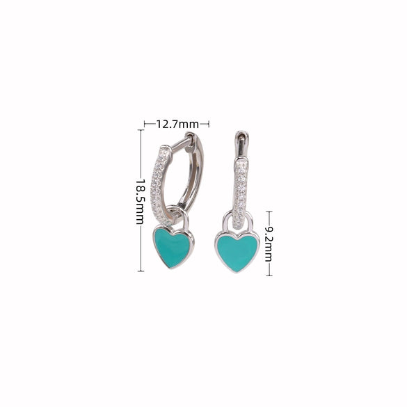 Wholesale 925 Sterling Silver Heart Shaped Elegant Fashion Earrings