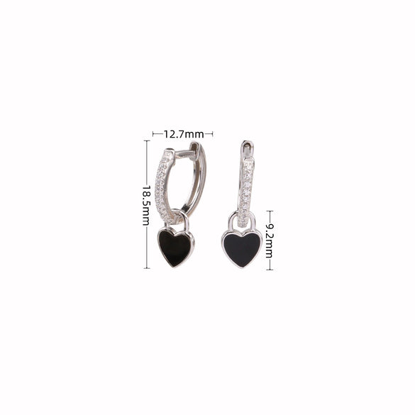 Wholesale 925 Sterling Silver Heart Shaped Elegant Fashion Earrings