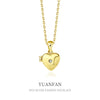 Wholesale 925 Sterling Silver Heart Shaped Love Necklace With Zircon Electroplated