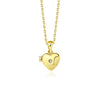 Wholesale 925 Sterling Silver Heart Shaped Love Necklace With Zircon Electroplated
