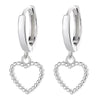 Wholesale 925 Sterling Silver Heart Shaped Love Pendant Earrings With Ear Buckle Seiko Crafted For Women
