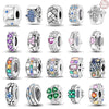 Wholesale 925 Sterling Silver Heart Shaped Rubber Plug Fixing Clip Beaded Diy Jewelry Accessories For Women With Dripping Oil Process