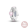 Wholesale 925 Sterling Silver Heart Shaped Rubber Plug Fixing Clip Beaded Diy Jewelry Accessories For Women With Dripping Oil Process