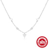 Wholesale 925 Sterling Silver Heart Shaped Tassel Clavicle Chain Necklace For Women With Electroplating And Diamond Embedded Trendy And Elegant