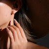 Wholesale Sterling Silver Heartshaped Geometric Design Electroplated Platinum And 18K Gold Earrings With Zircon