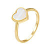 Wholesale 925 Sterling Silver Heartshaped Inlaid Shell Ring Bracelet For Women
