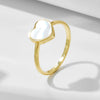Wholesale 925 Sterling Silver Heartshaped Inlaid Shell Ring Bracelet For Women
