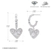 Wholesale Sterling Silver 925 Heartshaped Inlaid Zircon Earrings For Women