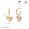 Wholesale Sterling Silver 925 Heartshaped Inlaid Zircon Earrings For Women
