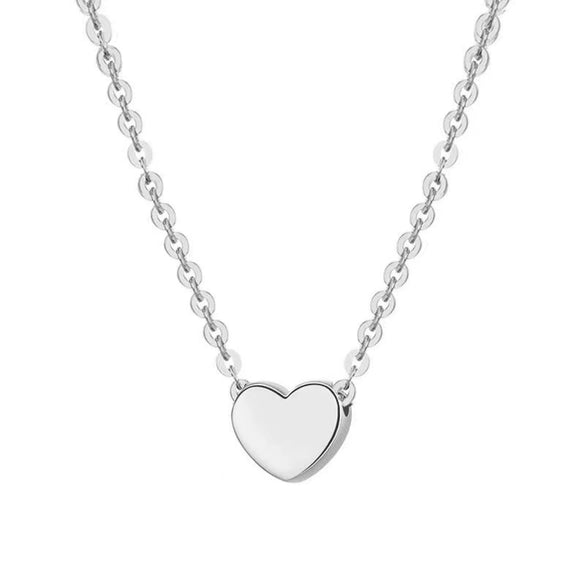 Wholesale 925 Sterling Silver Heartshaped Necklace For Women Ochain Electroplated