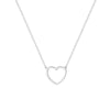 Wholesale 925 Sterling Silver Heartshaped Necklace Plain Heart Pendant Polish Finish Women's O Chain