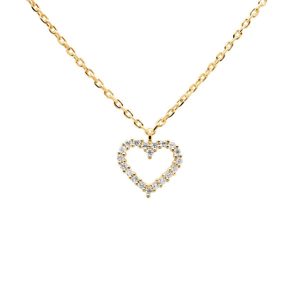 Wholesale 925 Sterling Silver Heartshaped Necklace With Diamond Zircon And Ochain