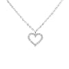 Wholesale 925 Sterling Silver Heartshaped Necklace With Diamond Zircon And Ochain