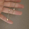 Wholesale Sterling Silver Heartshaped Necklace With Three Hearts 18K Gold Plated And Polishing Ochain For Women
