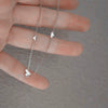 Wholesale Sterling Silver Heartshaped Necklace With Three Hearts 18K Gold Plated And Polishing Ochain For Women