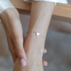 Wholesale 925 Sterling Silver Heartshaped Simple Glossy Handmade Women's Bracelet