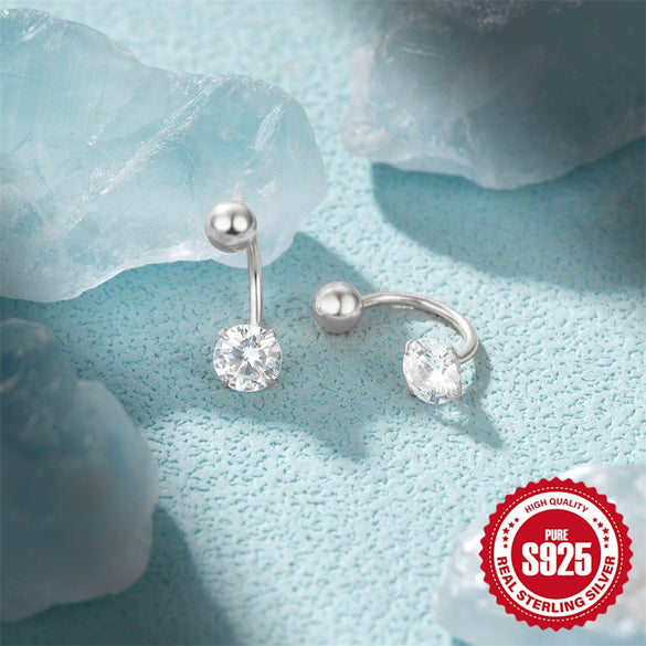 Wholesale 925 Sterling Silver Hook Stud Earrings With Screw Buckle And U Shaped Design Geometric Pattern Electroplated
