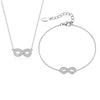 Wholesale 925 Sterling Silver Infinity Symbol 8 Shaped Necklace And Bracelet For Women With Geometric Pattern And Seiko Craft