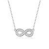 Wholesale 925 Sterling Silver Infinity Symbol 8 Shaped Necklace And Bracelet For Women With Geometric Pattern And Seiko Craft