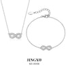 Wholesale 925 Sterling Silver Infinity Symbol 8 Shaped Necklace And Bracelet For Women With Geometric Pattern And Seiko Craft