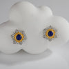Wholesale Sterling Silver Inlaid Natural Multicolor Flower Earrings Light Luxury Design