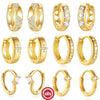 Wholesale 925 Sterling Silver Inlaid Zircon Geometric Stacked Earring With Electroplating For Women