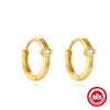 Wholesale 925 Sterling Silver Inlaid Zircon Geometric Stacked Earring With Electroplating For Women