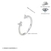 Wholesale 925 Sterling Silver Inlaid Zircon Opening Adjustable Light Luxury Bow Ring