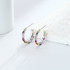 Wholesale 925 Sterling Silver Inlaid Zircon Ushape Earrings For Women