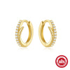 Wholesale 925 Sterling Silver Irregular Twisted Earring With S Cross Ear Buckle Electroplated For Women Geometric Design
