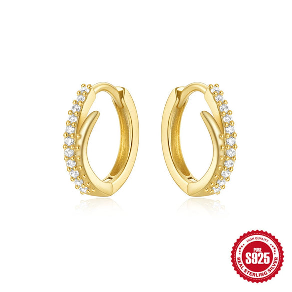 Wholesale 925 Sterling Silver Irregular Twisted Earring With S Cross Ear Buckle Electroplated For Women Geometric Design