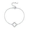 Wholesale 925 Sterling Silver Jewelry Set With Hollow Out Four Leaf Clover Pattern For Women Electroplated Includes Necklace Earrings Bracelet And Ring