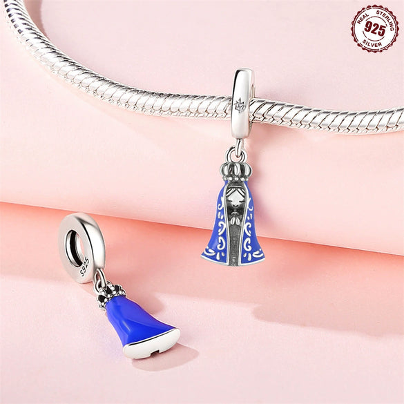 Wholesale Sterling Silver Jewelry With Star Moon Religious Charm And Dripping Oil Design