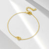 Wholesale 925 Sterling Silver 14K Gold Electroplated Heartshaped Love Bracelet For Women Set With Diamonds