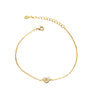 Wholesale 925 Sterling Silver 14K Gold Electroplated Heartshaped Love Bracelet For Women Set With Diamonds