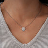 Wholesale 925 Sterling Silver Ladies Pendant Necklace With Sunflower And Snowflake Patterns Simple Style