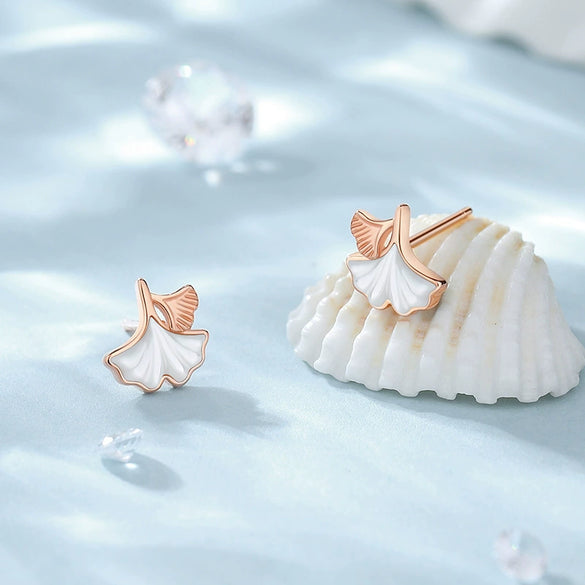 Wholesale 925 Sterling Silver Leaf Style Electroplated Women's Earrings