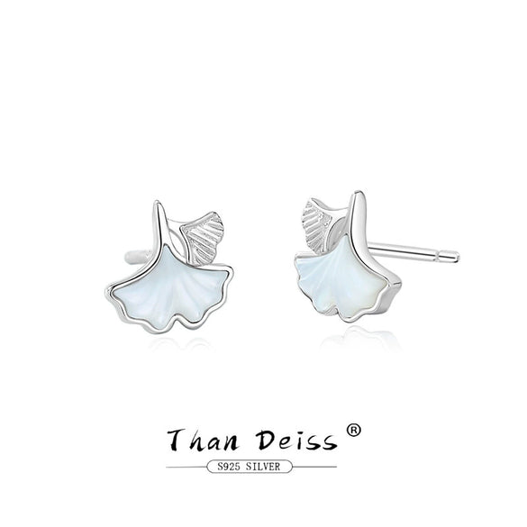 Wholesale 925 Sterling Silver Leaf Style Electroplated Women's Earrings