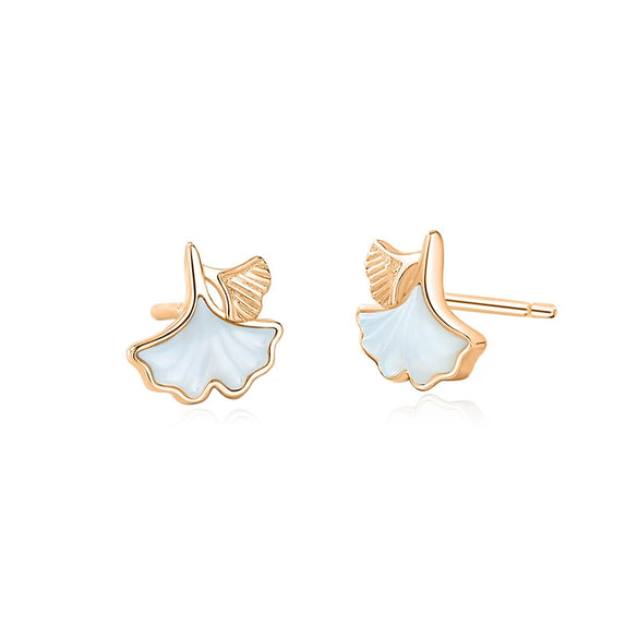 Wholesale 925 Sterling Silver Leaf Style Electroplated Women's Earrings