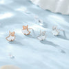 Wholesale 925 Sterling Silver Leaf Style Electroplated Women's Earrings
