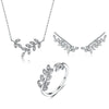 Wholesale 925 Sterling Silver Leafshaped Pendant Necklace With Seiko Processing For Women