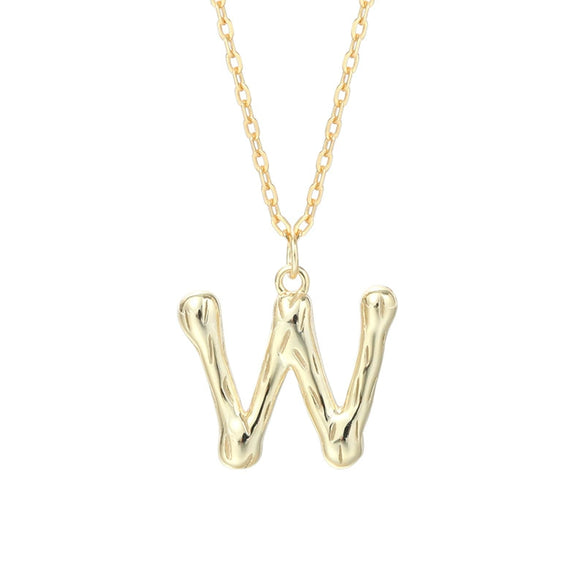Wholesale 925 Sterling Silver Letter Necklace Electroplated For Women