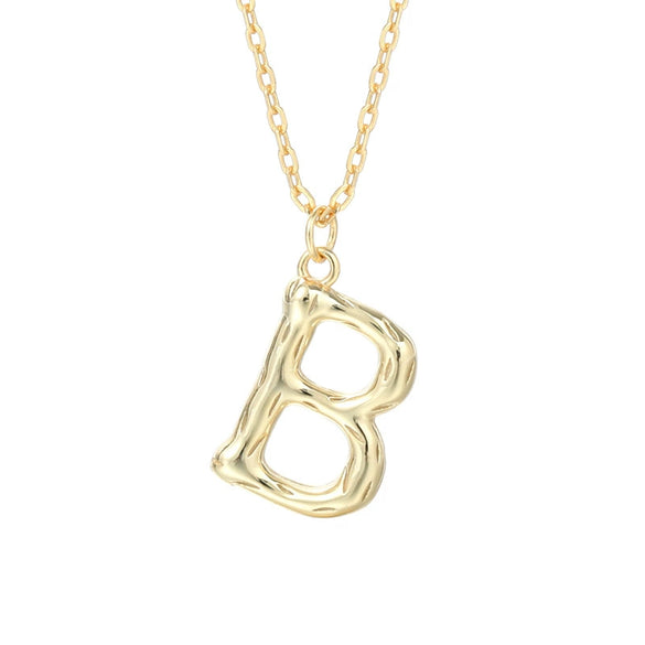 Wholesale 925 Sterling Silver Letter Necklace Electroplated For Women