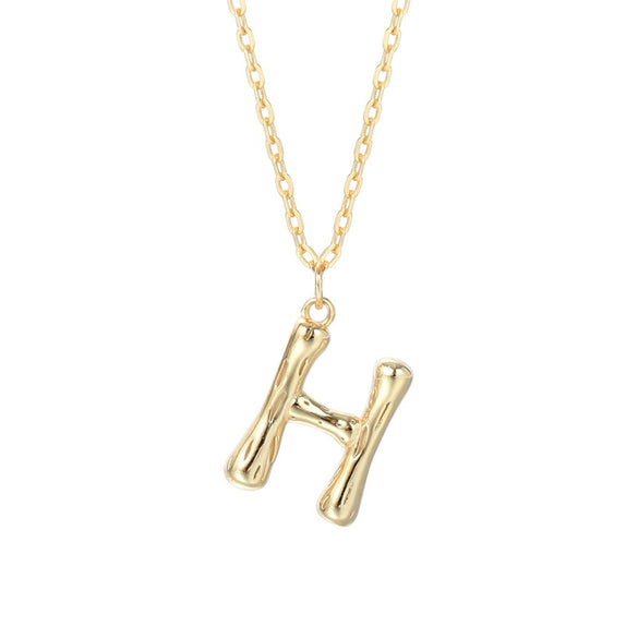 Wholesale 925 Sterling Silver Letter Necklace Electroplated For Women